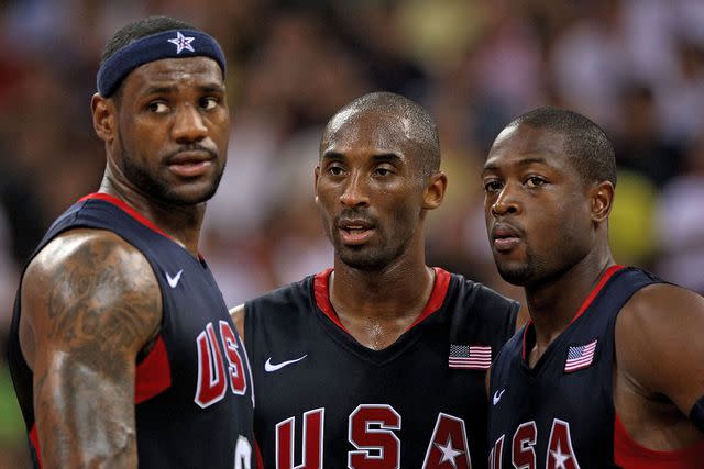 Jed Jacobsohn/Getty LeBron James, Kobe Bryant and Dwyane Wade of the United States compete against Argentina during a men's semifinal baketball game at the Wukesong Indoor Stadium on Day 14 of the Beijing 2008 Olympic Games on August 22, 2008 in Beijing, China.