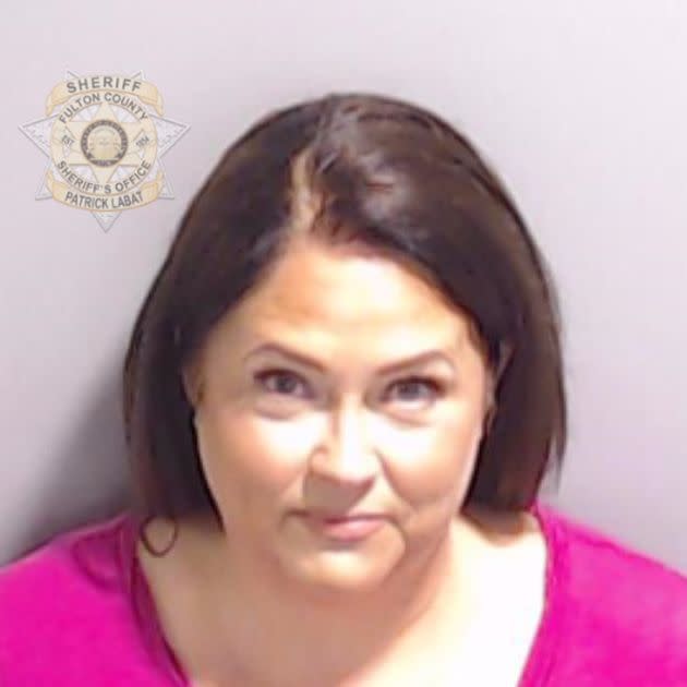 The Fulton County Sheriff's Office mug shot for Misty Hampton.