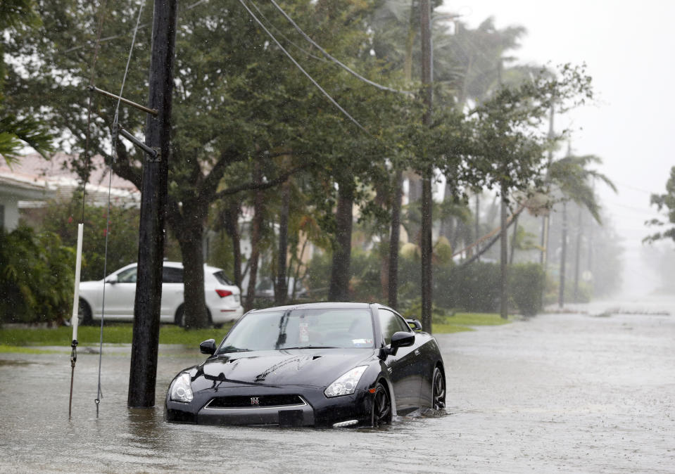 Flooded roads