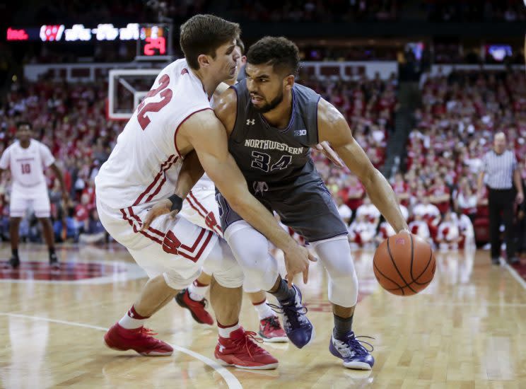 Northwestern’s win over Wisconsin Sunday brought the Wildcats closer to an NCAA tournament berth than they’ve ever been before. (AP)