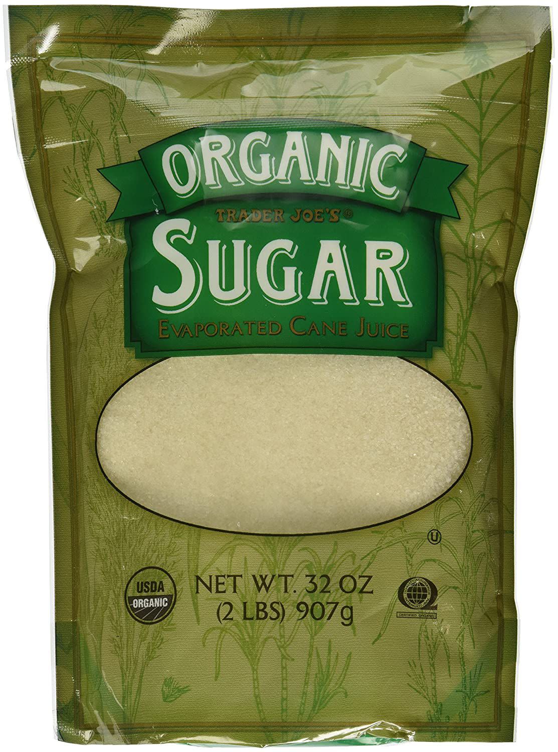 Bag of Trader Joe's organic white sugar