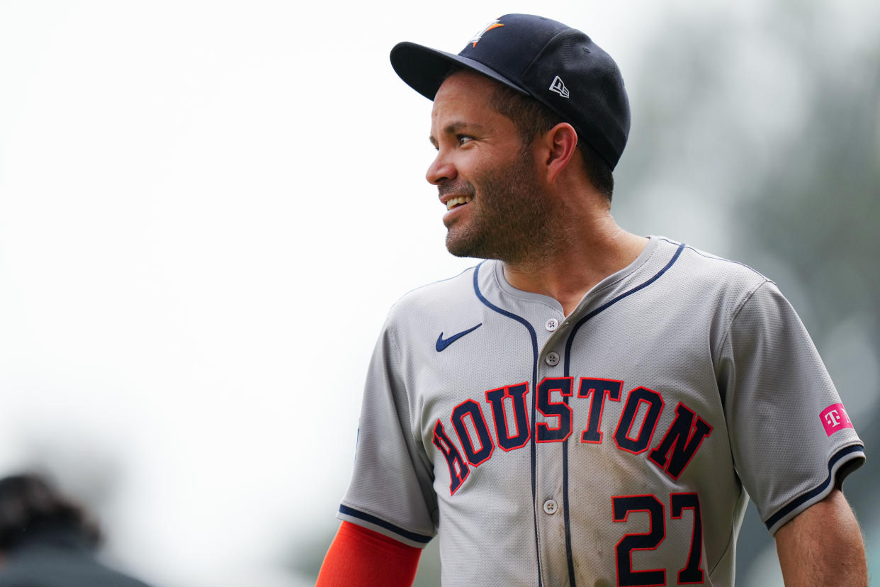 Jose Altuvé #27 of the Houston Astros