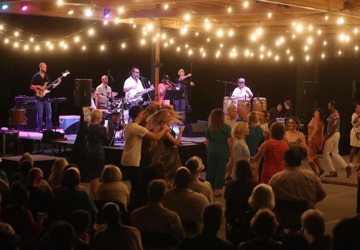 Gino Castillo and the Cuban Cowboys perform during the Savannah Jazz Festival Latin Dance Night on Wednesday, September 18, 2024 at Ships of the Sea Maritime Museum.