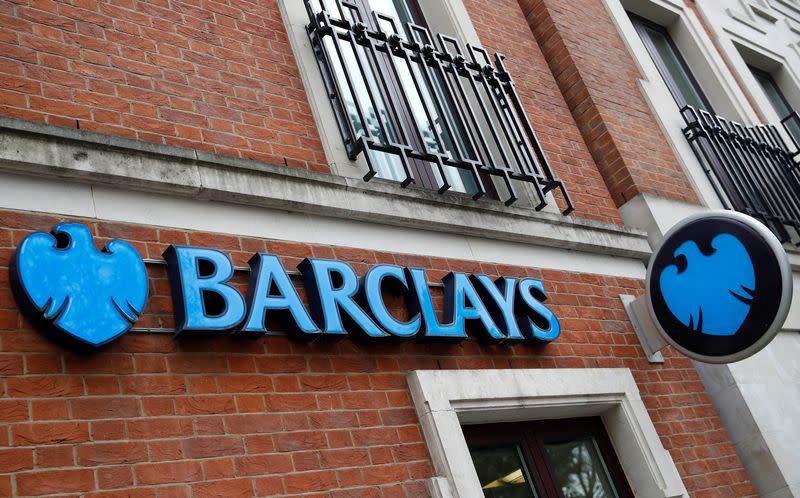 FILE PHOTO: A branch of Barclays Bank is seen, in London