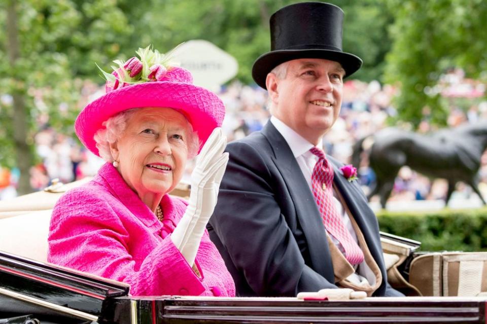 Queen Elizabeth and Prince Andrew | Mark Cuthbert/UK Press via Getty