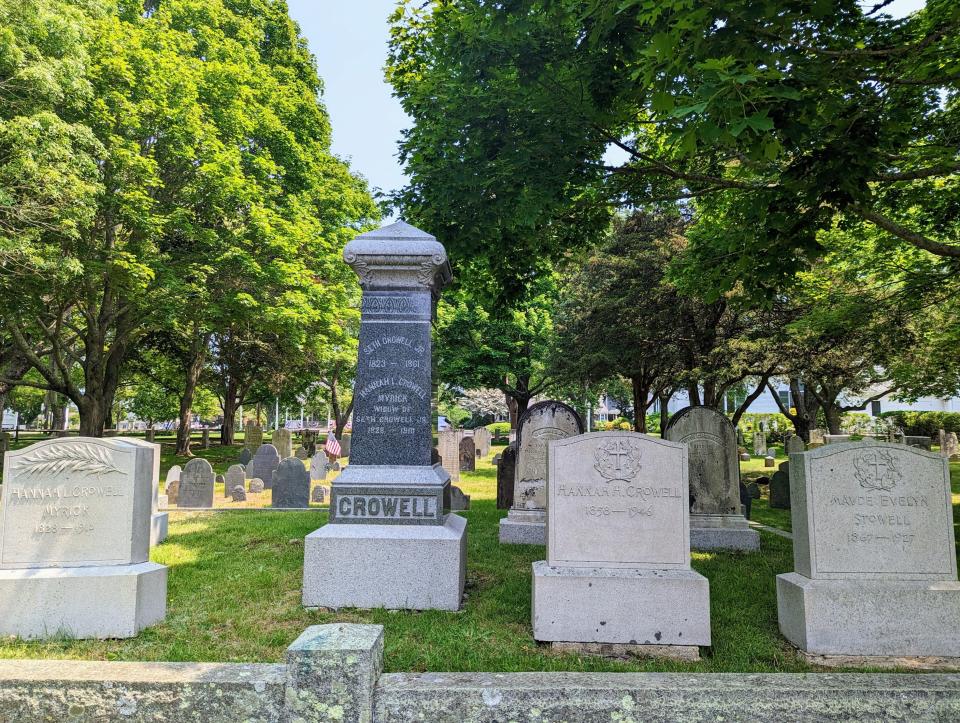 Many people buried in Dennis Village Cemetery played a role in significant events in the life of the town - ministers, warriors, mariners lost at sea.