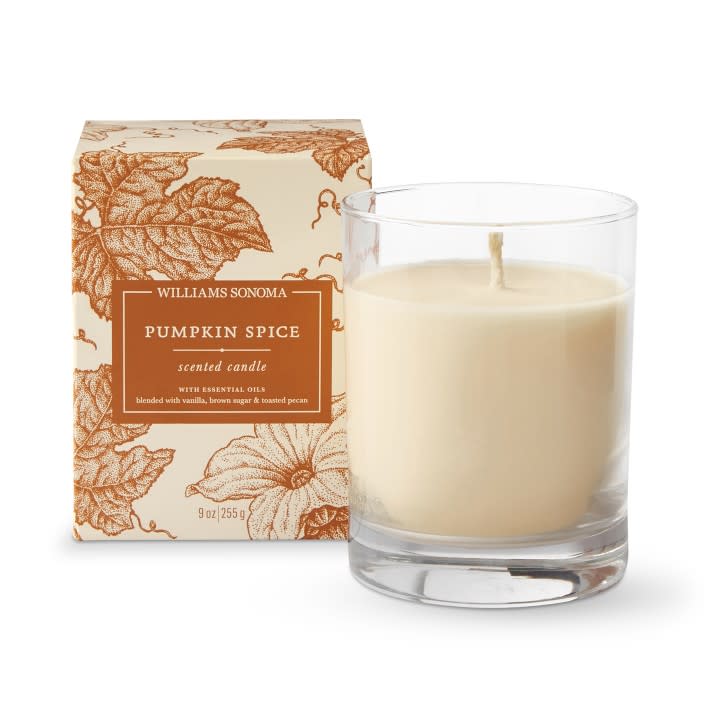 <p><a href="https://go.redirectingat.com?id=74968X1596630&url=https%3A%2F%2Fwww.williams-sonoma.com%2Fproducts%2Fwilliams-sonoma-pumpkin-spice-candle&sref=https%3A%2F%2Fwww.thepioneerwoman.com%2Fhome-lifestyle%2Fdecorating-ideas%2Fg36729101%2Fpumpkin-scented-candles%2F" rel="nofollow noopener" target="_blank" data-ylk="slk:Shop Now;elm:context_link;itc:0;sec:content-canvas" class="link ">Shop Now</a></p><p>Williams Sonoma Pumpkin Spice Candle</p><p>williams-sonoma.com</p><p>$24.95</p><span class="copyright">Williams Sonoma </span>