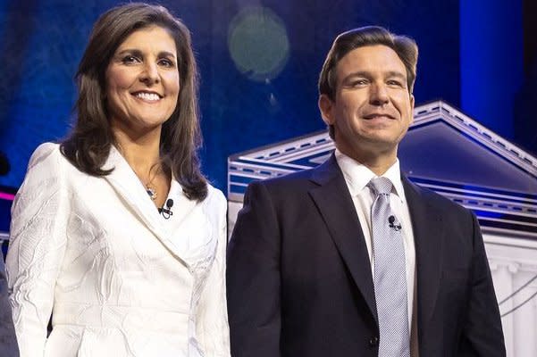 Former U.S. ambassador Nikki Haley and Florida Gov. Ron DeSantis will be the only two participants in Wednesday's Republican primary debate, airing on CNN from Des Moines, Iowa. File Photo by Cristobal Herrera-Ulashkevich/EPA-EFE