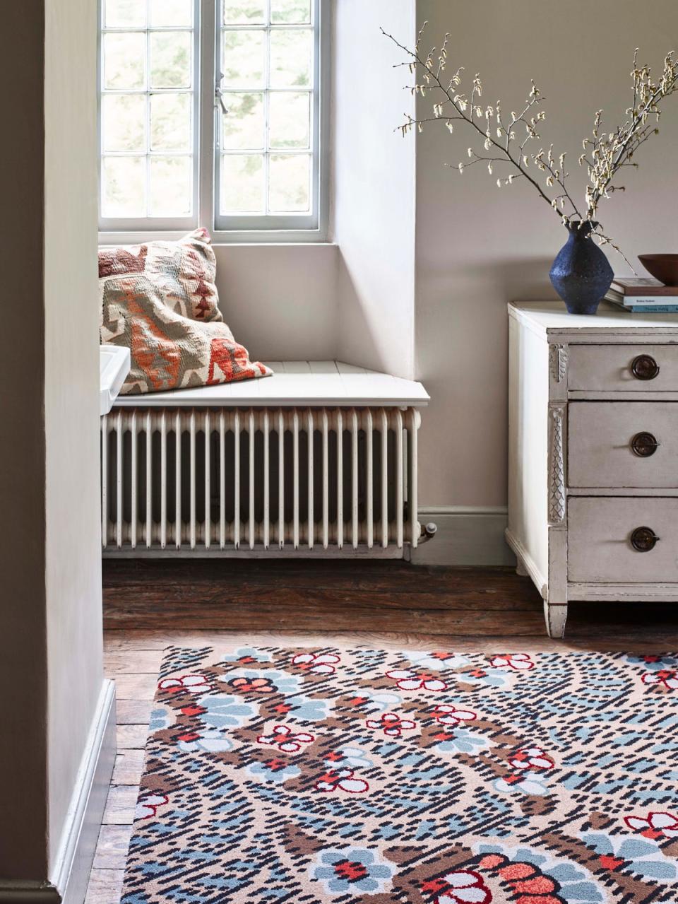 A patterned carpet provides a great point from which to develop a room’s palette (Brintons)