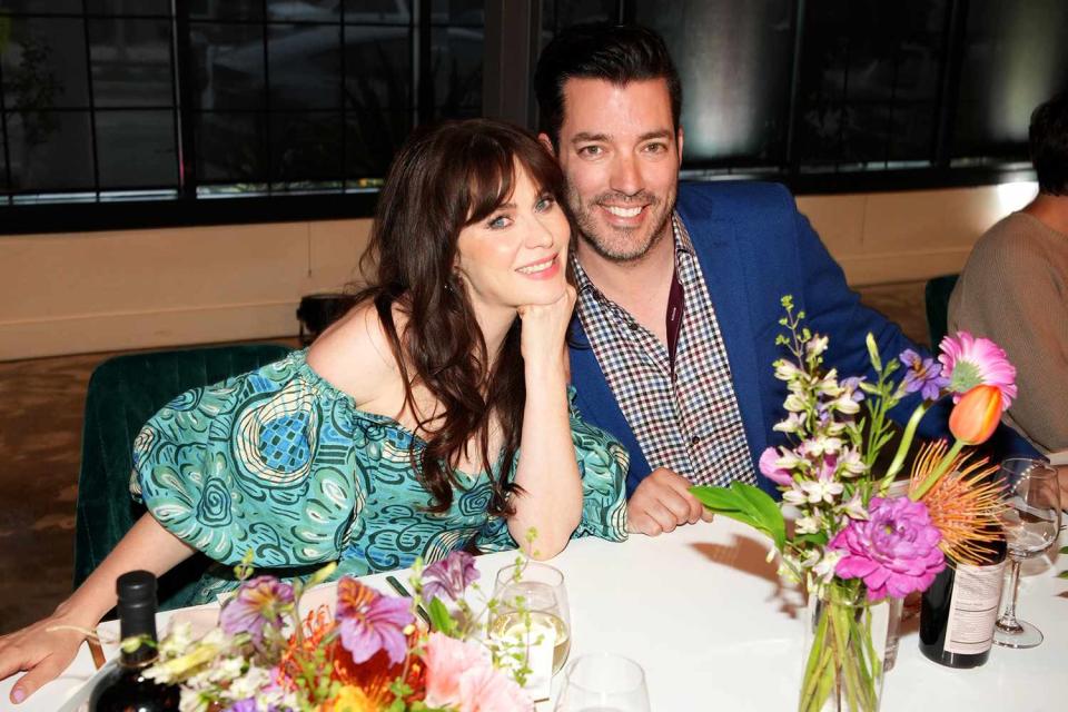 <p>Jeff Kravitz/FilmMagic for Warner Bros. Discovery</p> Jonathan Scott and Zoey Deschanel attends the Max Original 