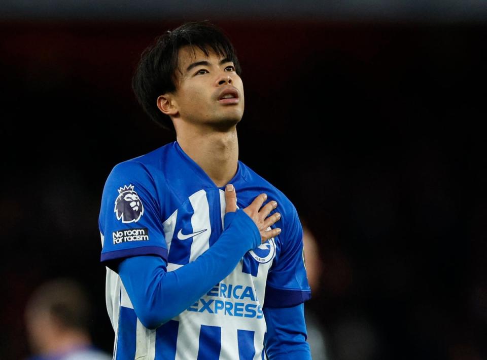 Kaoru Mitoma will not be involved against Tottenham (Action Images via Reuters)