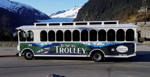 Juneau Tours Mendenhall Glacier Trolley Tour (Photo: Business Wire)