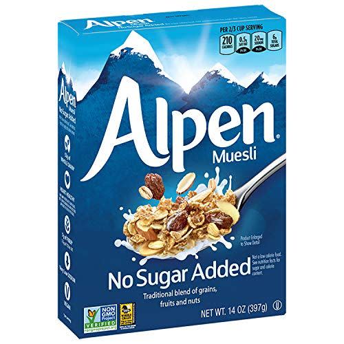 1) Alpen No Sugar Added Muesli