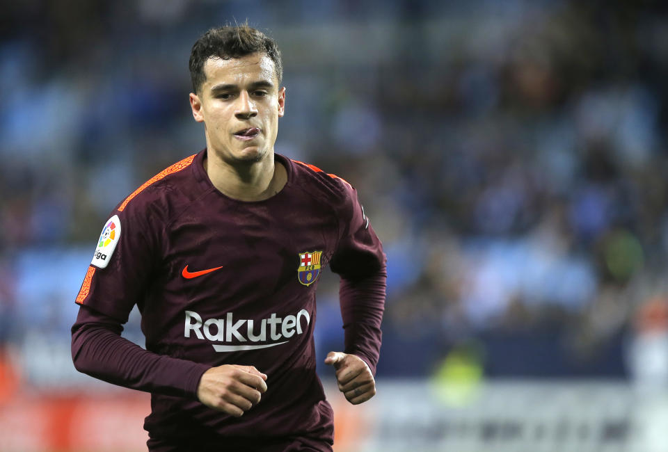 L’astucieuse madjer de Coutinho à Malaga (AFP).