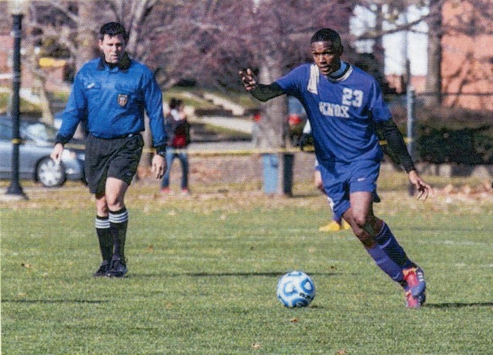 Nathaniel Logie, a 2016 Knox College grad, is the leading goal scorer for the Prairie Fire's men’s soccer program in the school's history.