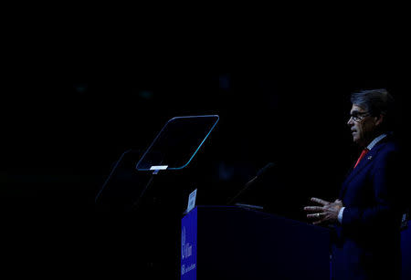 U.S. Energy Secretary Rick Perry attends the opening of the International Atomic Energy Agency (IAEA) General Conference at their headquarters in Vienna, Austria September 18, 2017. REUTERS/Leonhard Foeger