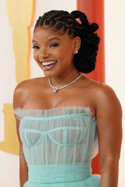 PHOTO: Halle Bailey attends the 95th Academy Awards in Hollywood, Mar. 12, 2023. (Jordan Strauss/Invision/AP)