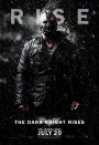 Here is Tom Hardy as Bane, Batman's intimidating nemesis in the film. Costume designer Lindy Hemming told British GQ that Bane's signature jacket took her a year to design and construct. She said, "Bane was meant to look like a cross between a dictator and a revolutionary." Christopher Nolan also revealed that the mask that Bane wears is meant to deliver a pain-relieving anesthetic. He explained, "Bane is ravaged by pain from a trauma suffered long ago."