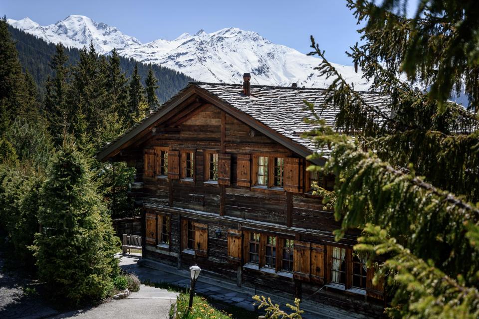 A photo taken on May 7, 2020 shows the wooden chalet Helora, owned since 2014 by Britain's Prince Andrew, Duke of York and his ex-wife Sarah Ferguson in the Alpine resort of Verbier, western Switzerland. - Legal proceedings have been launched in Switzerland against Britain's beleaguered Prince Andrew and his ex-wife Sarah, Le Temps Swiss newspaper reported on May 7, 2020, over money they still owe on a luxury chalet. (Photo by Fabrice COFFRINI / AFP) (Photo by FABRICE COFFRINI/AFP via Getty Images)