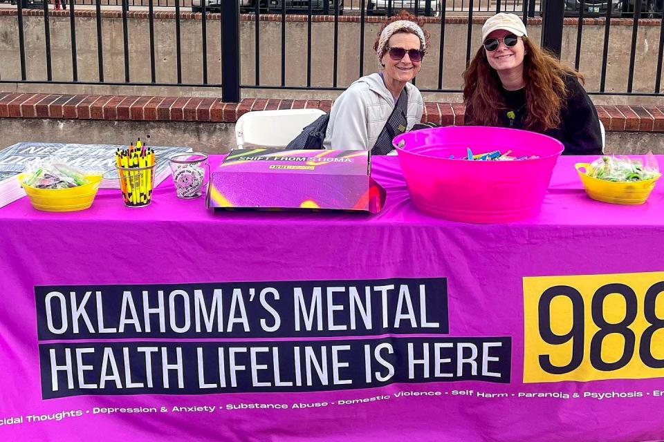 988 Mental Health Lifeline sets up a booth Jan. 10.