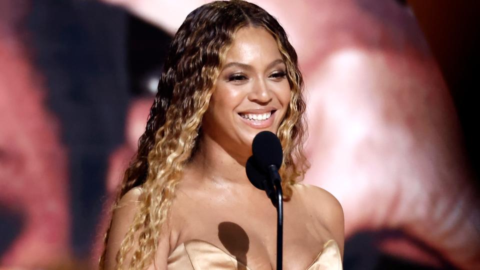   Beyoncé accepts Best Dance/Electronic Music Album for “Renaissance” onstage during the 65th GRAMMY Awards at Crypto.com Arena on February 05, 2023 in Los Angeles, California. 