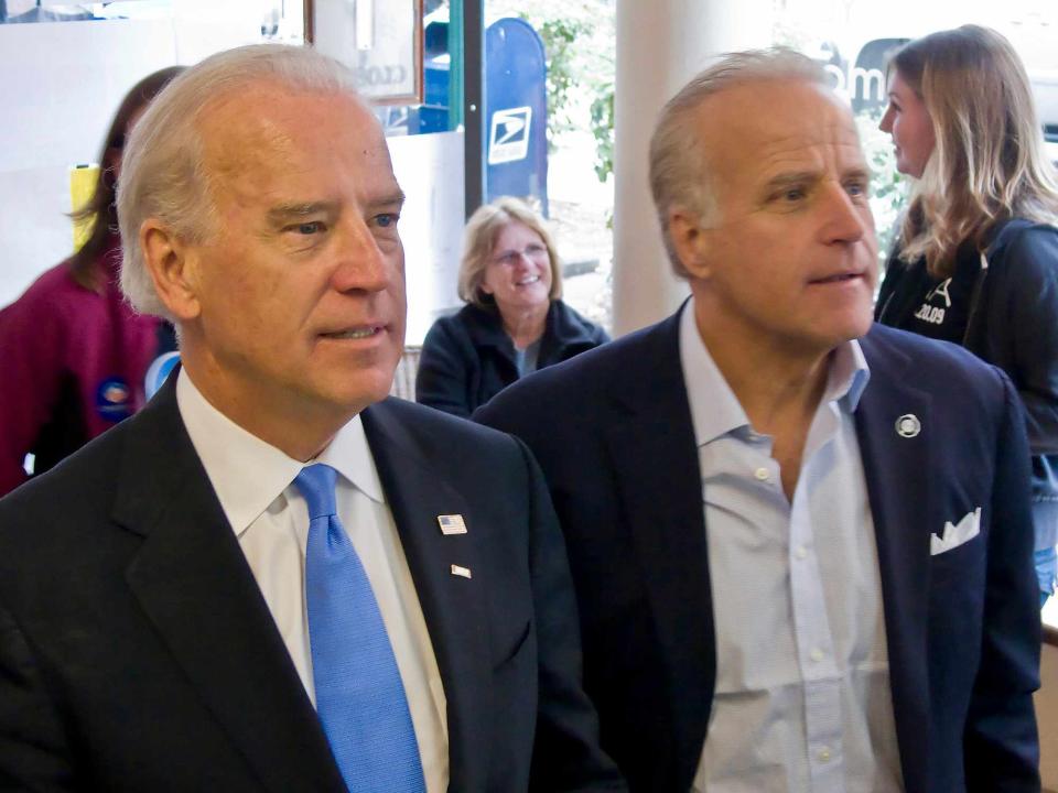 <p>Christina Jamison/NBCU Photo Bank/NBCUniversal/Getty</p> Joe Biden and brother Jim Biden choose their flavor at Ellen