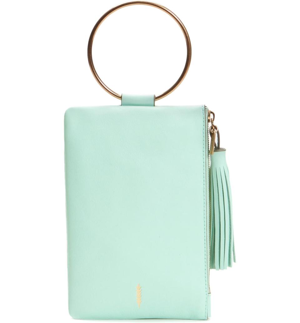 Nolita Ring Handle Leather Clutch