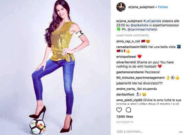 Erjona Sulejmani e l'ex Dzemaili: Mi scrivono calciatori e vip. E su  OnlyFans