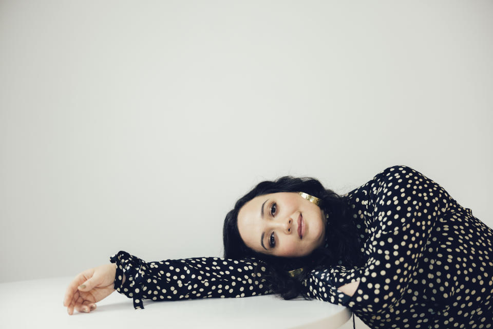 Lily Gladstone poses for a portrait on Tuesday, Nov. 28, 2023, in New York. Gladstone has been named one of The Associated Press' Breakthrough Entertainers of 2023. (Photo by Victoria Will/Invision/AP)