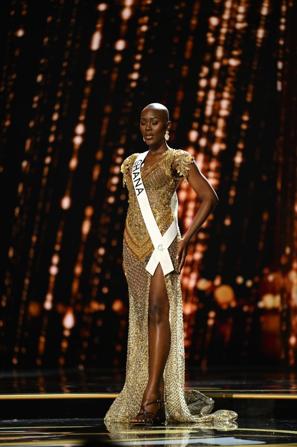 Miss Ghana competes in the 71st annual Miss Universe pageant.
