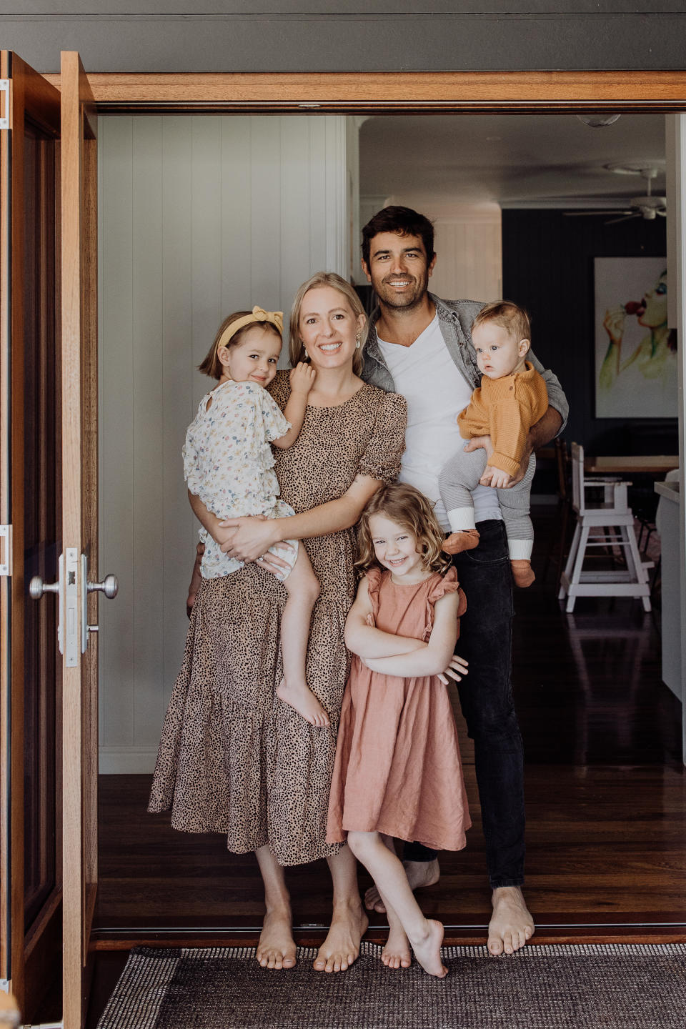 Rob Turner is pictured with his wife, Gabrielle, and their three children. Source: Turner family