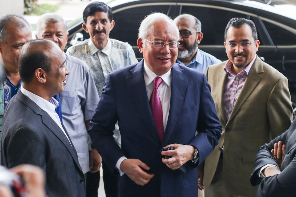 Najib had gleefully latched on to the Lynas issue to launch attacks against PH politicians who had protested against Lynas, particularly in the past when they were still in the federal opposition. — Picture by Ahmad Zamzahuri