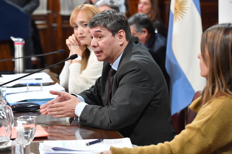 Marcelo Bersanelli en la reunión de la Comisión de Acuerdos del Senado de la Nación en la que trataron pliegos del poder judicial