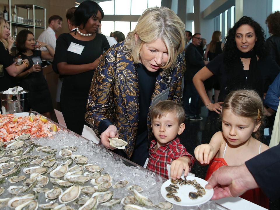 Martha Stewart and her grandchildren Jude and Truman