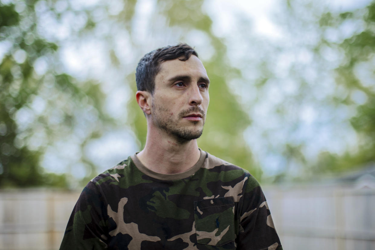 Justin Andes at his home in Columbia, Mo., on April 23, 2024. (Chase Castor/The New York Times)