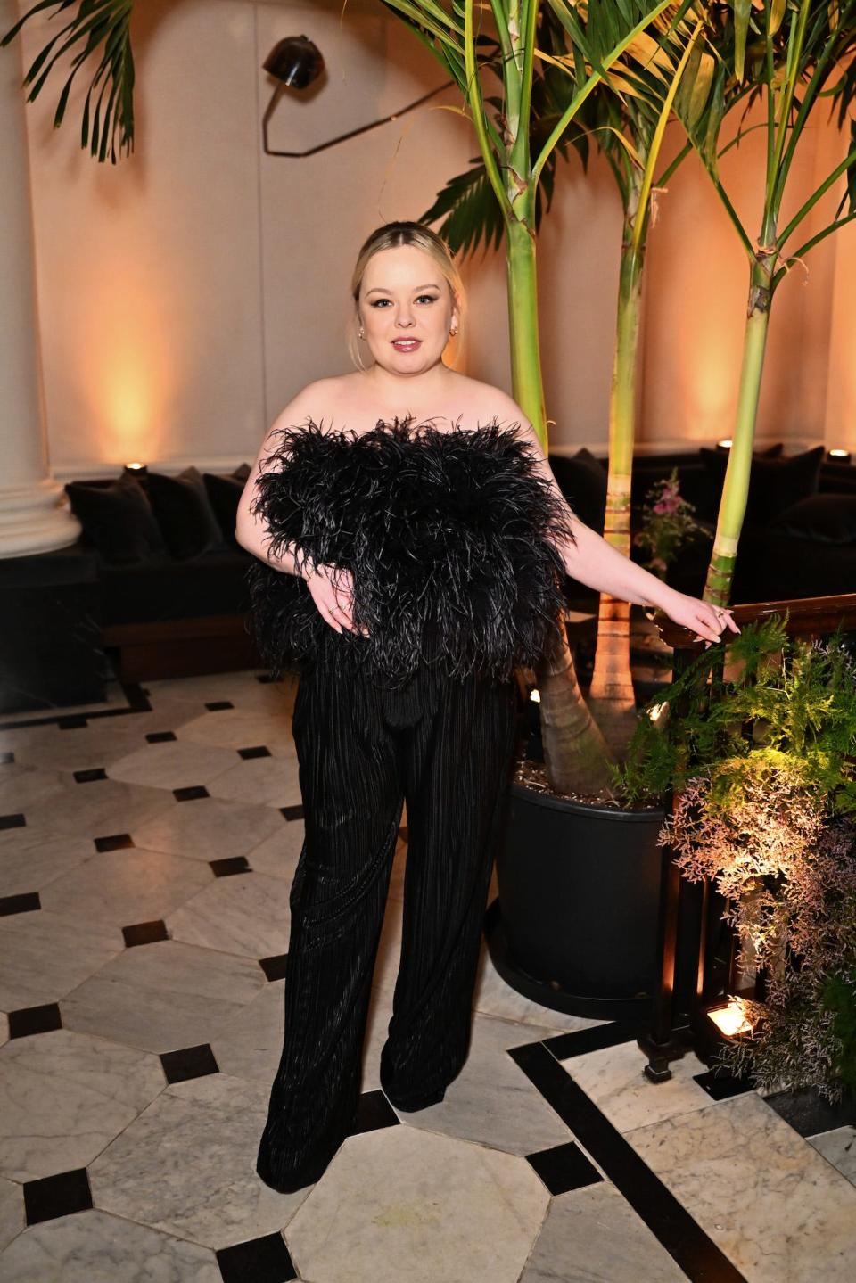 Nicola Coughlan attends a British Vogue event in London.
