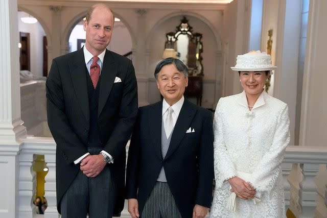 <p>PA Images / Alamy Stock Photo</p> Prince William, Emperor Naruhito and Empress Masako of Japan in London on June 25, 2024.