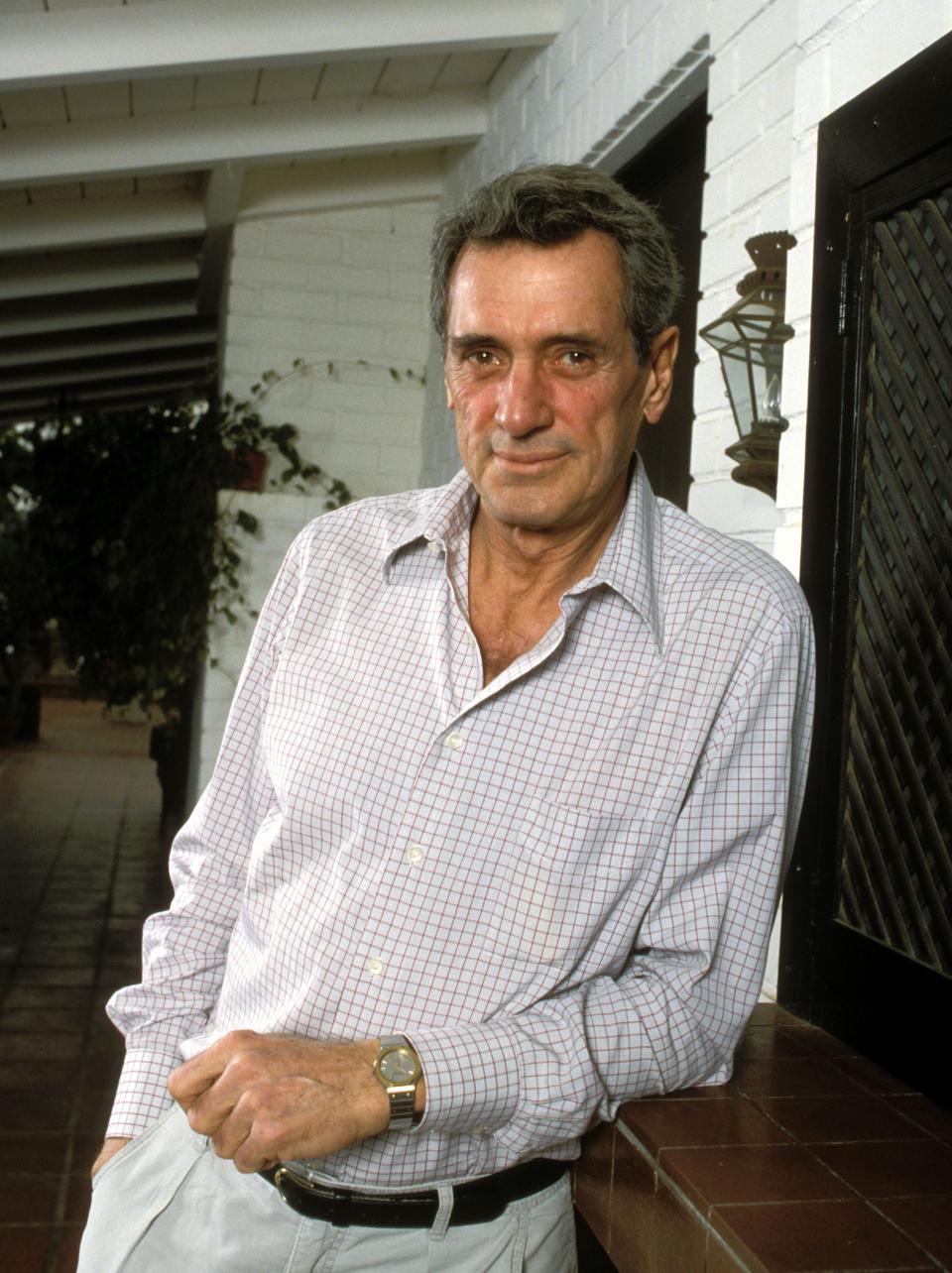 Rock Hudson photographed at home in November 1984.