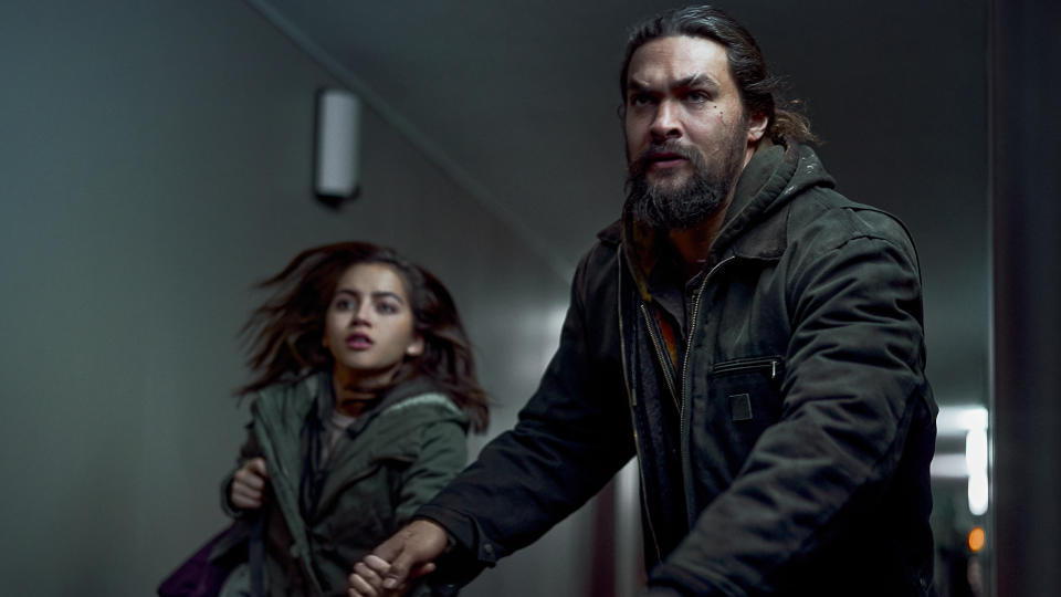 Isabela Merced and Jason Momoa star in action thriller &#39;Sweet Girl&#39;. (Clay Enos/Netflix)
