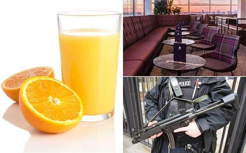 Armed police turned up after Mr Oliver was accused of stealing a bottle of juice from the No.1 Lounge at Gatwick - Daily Telegraph