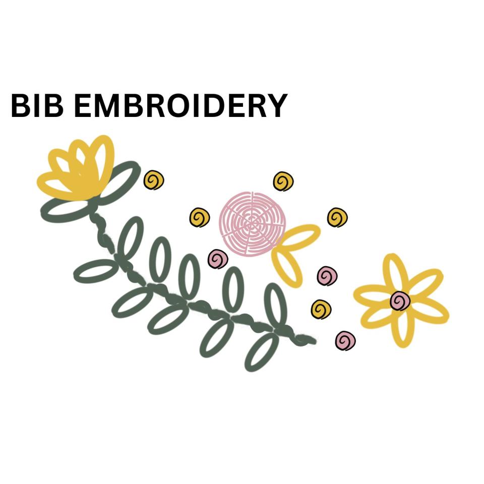 bib embroidery diagram