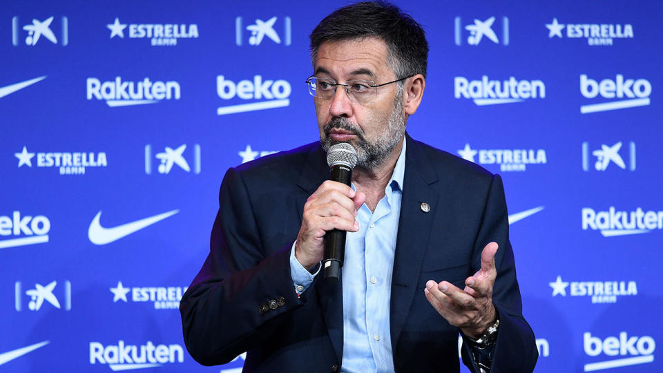 Seen here, current Barcelona president Josep Maria Bartomeu.