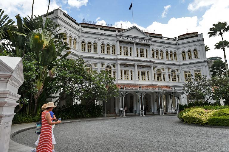 Raffles hotel, named after Sir Stamford Raffles, who turned Singapore into a British settlement in 1819