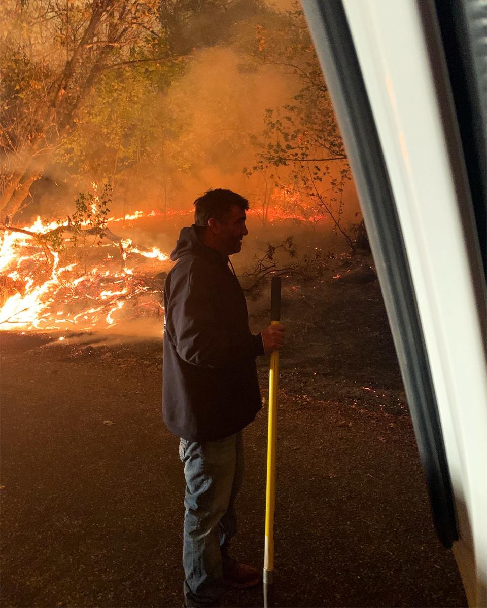 Like his buddies, Dharma LaRocca was hardly prepared to fight an inferno. The men had with them no water, only a few kombuchas and a couple half-bottles of wine from Dharma's family vineyard.