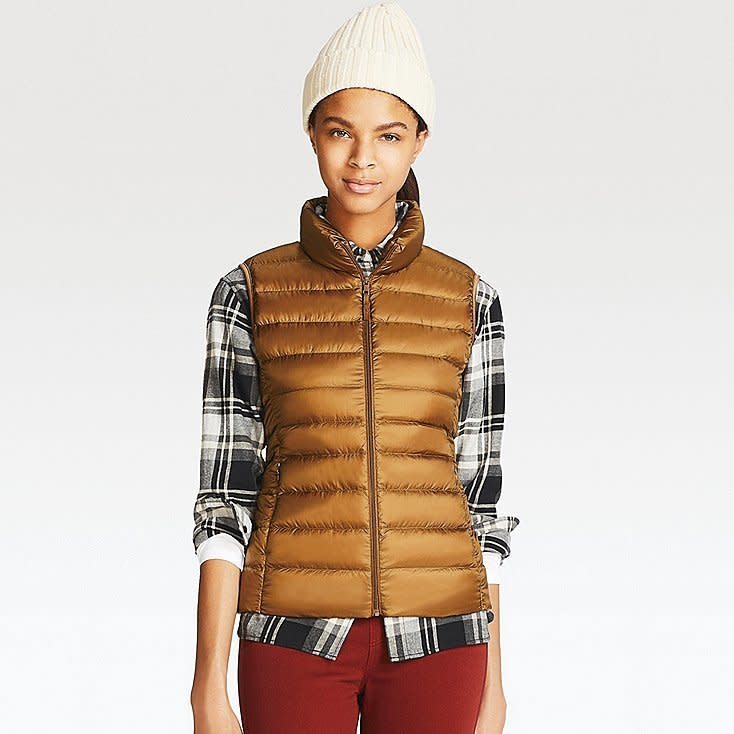 Get it <a href="https://www.uniqlo.com/us/en/women-ultra-light-down-vest-400710.html?dwvar_400710_size=SMA002&amp;dwvar_400710_color=COL18&amp;cgid=women-ultra-light-down-collection#start=17&amp;cgid=women-ultra-light-down-collection" target="_blank">here</a>.