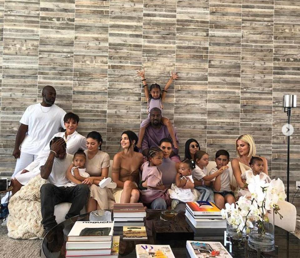 Kendall Jenner, Stormi Webster, North West, Kim Kardashian, Kourtney Kardashian, Kanye West, True Thompson, Reign Disick, Chicago West