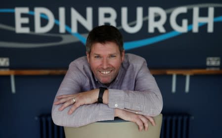 Comedian Mark Nelson poses for a photograph during an interview in Edinburgh