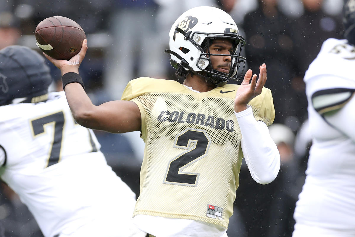 Watch: Colorado QB Shedeur Sanders throws bizarre interception that bounces off cornerback’s leg