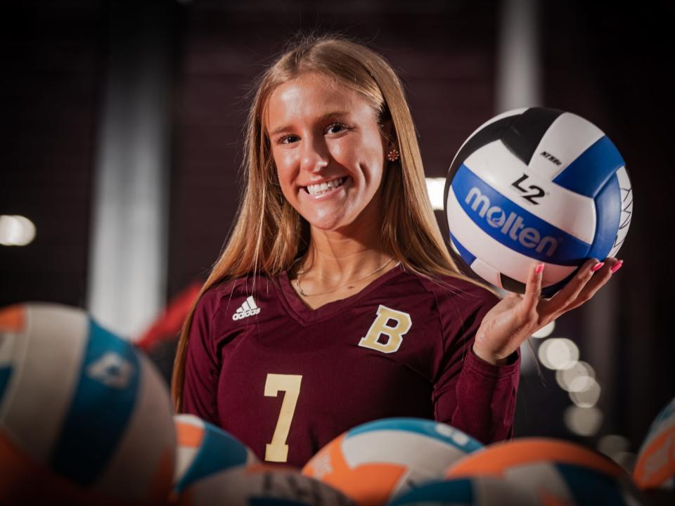 Lola Schumacher (7), from Brebeuf Jesuit Preparatory School, is photographed for the IndyStar 2023 High School Girls Volleyball Super Team on Tuesday, August 1, 2023, at The Academy Volleyball Club in Indianapolis.