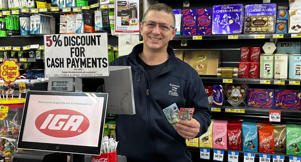 IGA Richmond Tasmania cash discount and owner Kosta